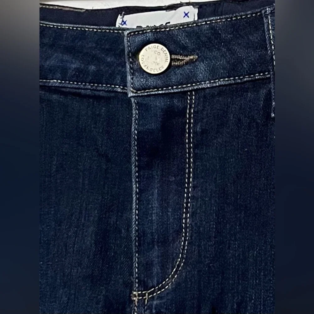 PAIGE Denim Mona Skyline Skinny Dark Blue Jeans Classic Stretchy Luxury Casual